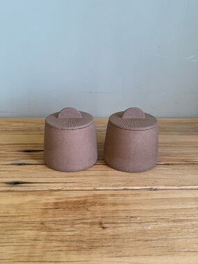 Magenta Citrine Spice Jars or Cream and sugar Jars (NIB)
